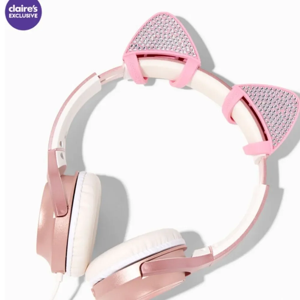 MeganPlays™ Claire's Exclusive Bling Cat Ears Headset Accessory NWT